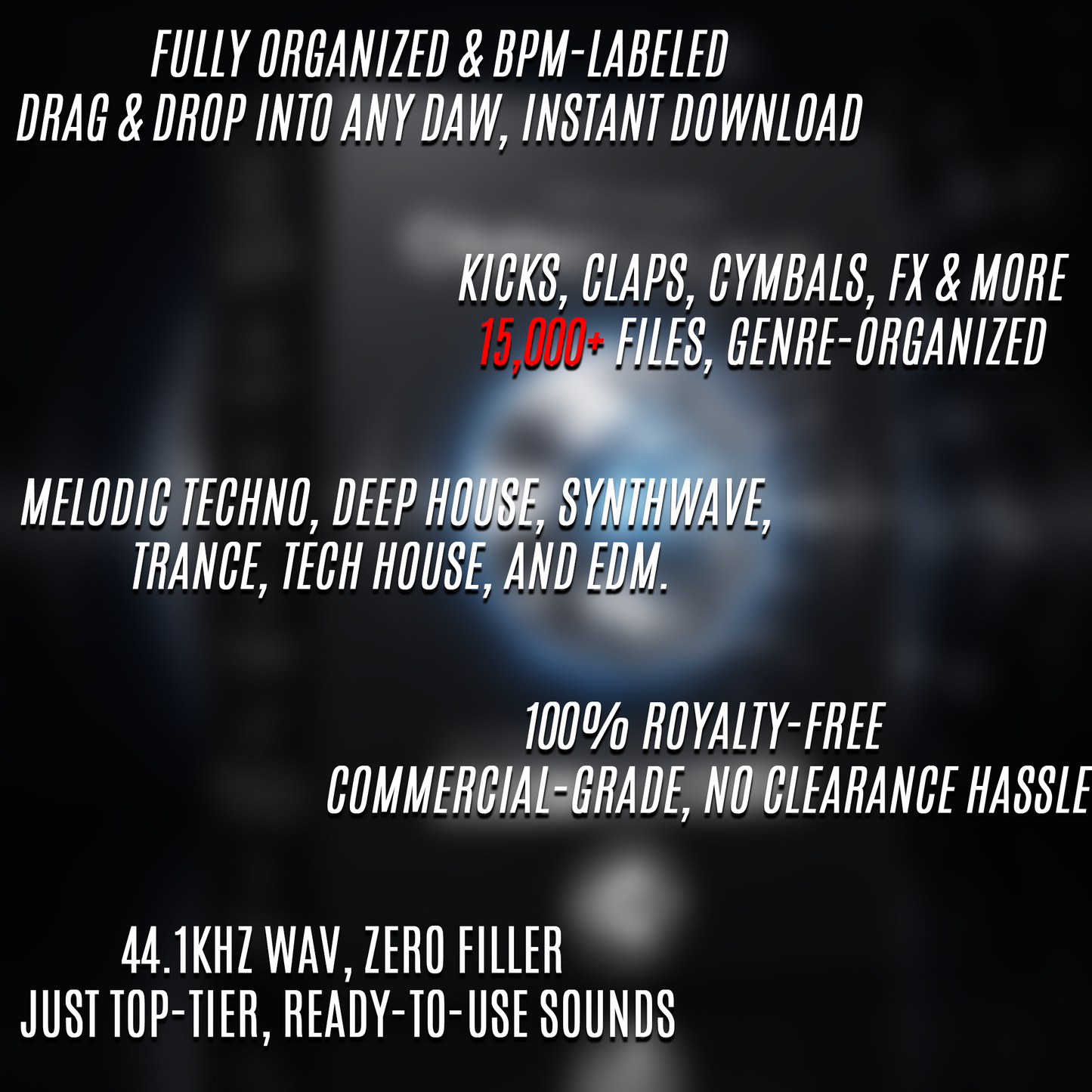 OmniSound – Ultimate Audio Bundle | 15,000+ WAV Samples for Techno, House, Trance & EDM