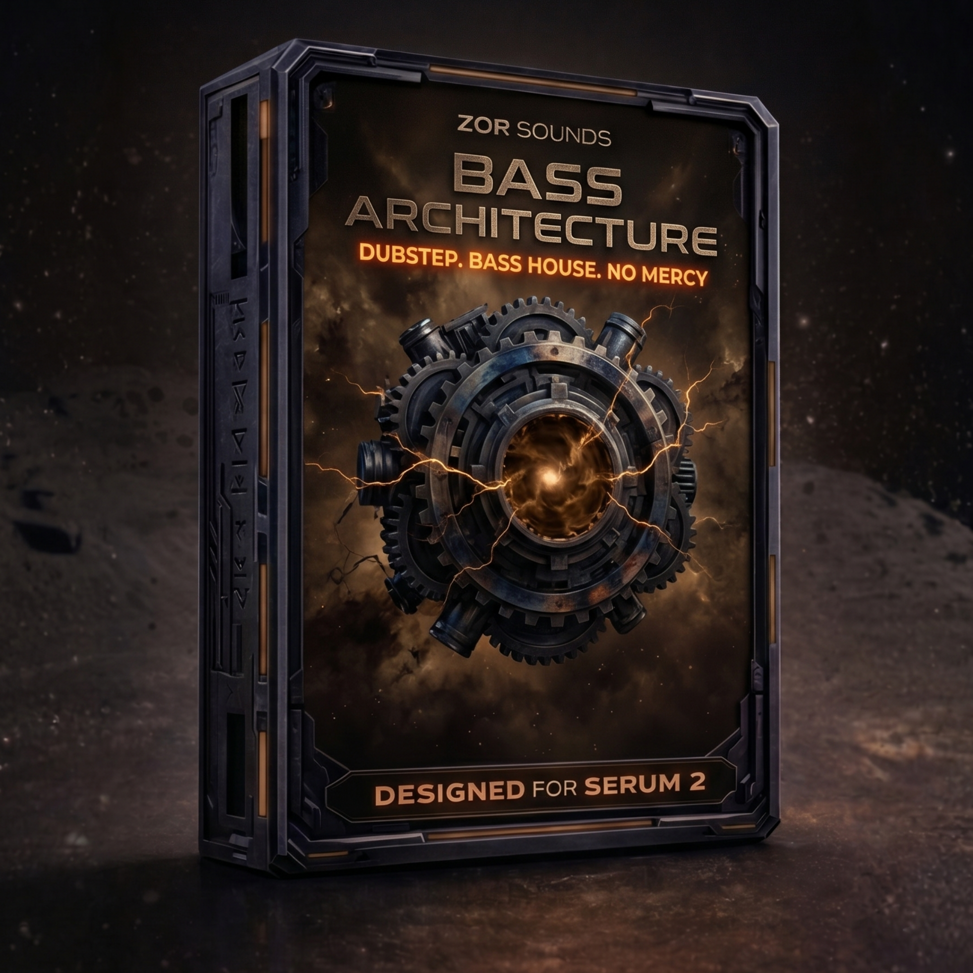 Zor Sounds Bass Architecture serum2 presets package on a dark background